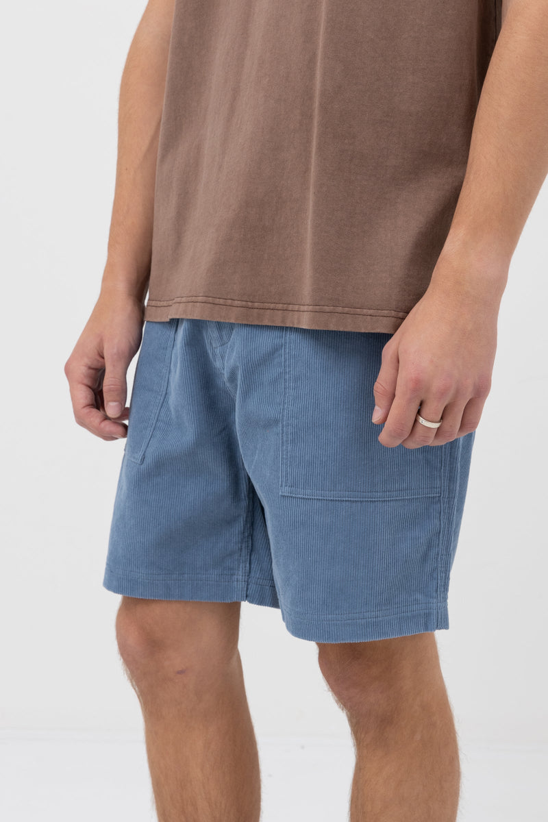 Worn Path Cord Short Mineral Blue