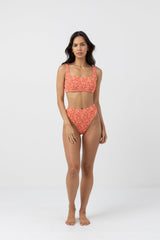 Zadie Floral Smocked Xanadu Pant Chilli