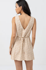 Nazare Paisley Short Sleeve Mini Dress Clay