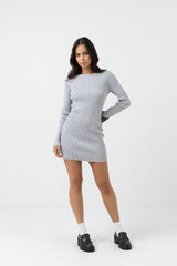 Noemie Knit Mini Dress Grey