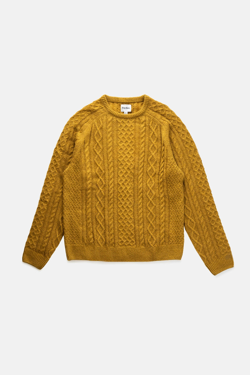 Mohair Fishermans Knit Gold