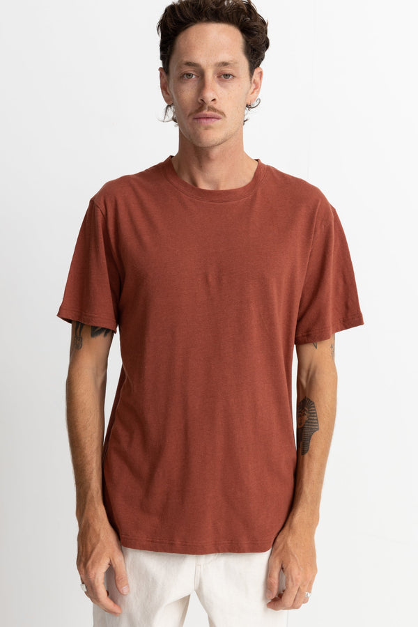 Linen Ss T-Shirt Brick