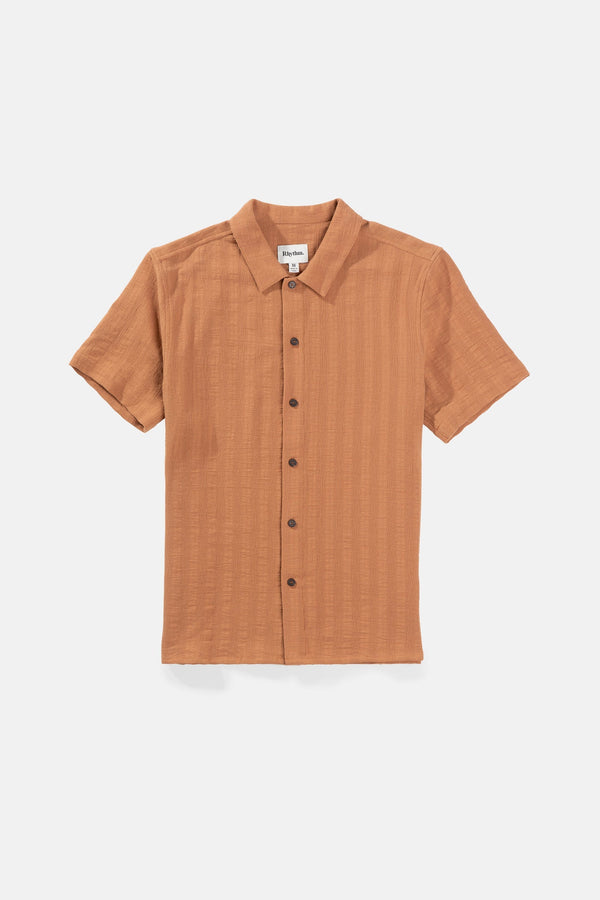 Dobby Ss Shirt Tobacco