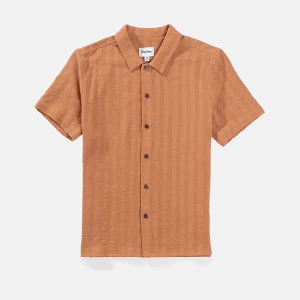 Dobby Ss Shirt Tobacco – Rhythm US