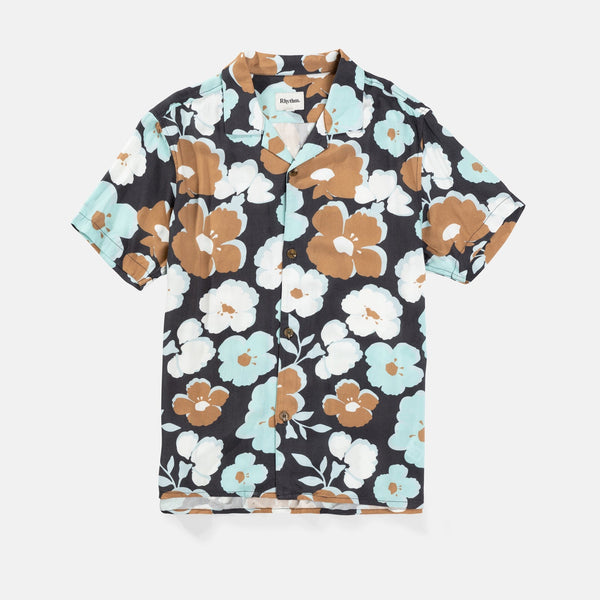 Floral Ss Shirt Vintage Black