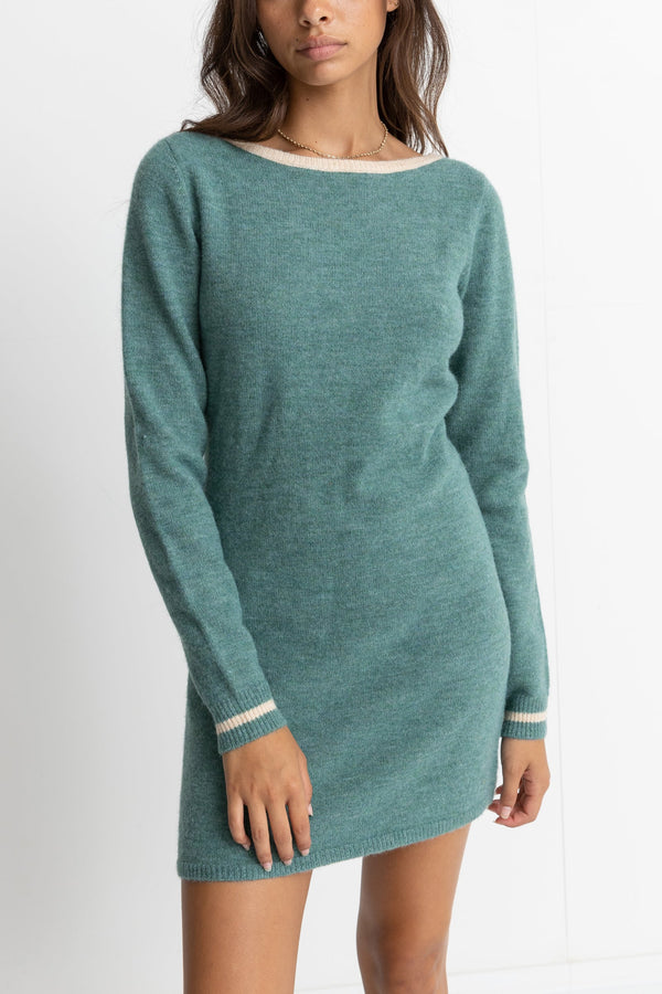 Noemie Knit Mini Dress Sea Green
