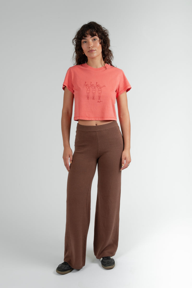 Dune Wide Leg Pant Chocolate