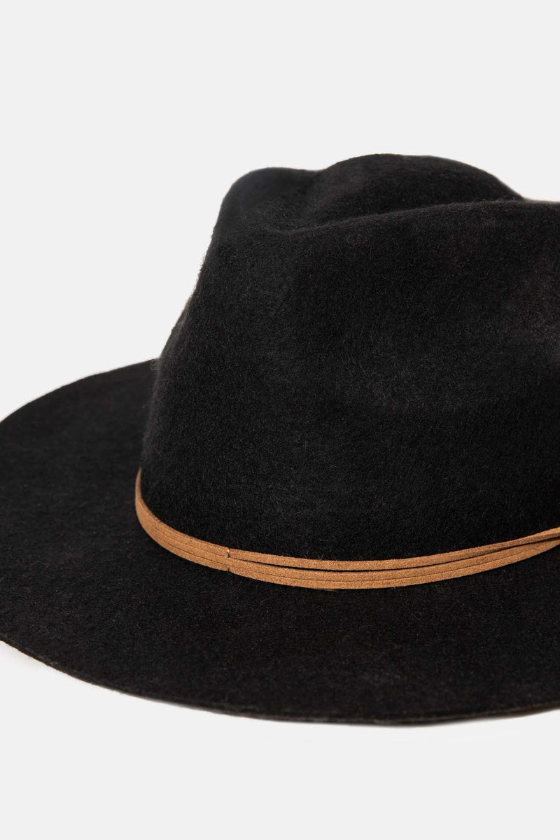 Wool Fedora Hat Black