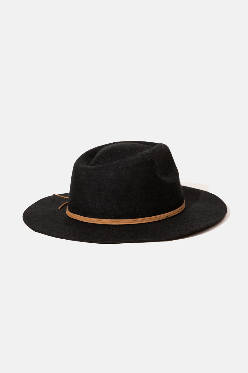 Wool Fedora Hat Black