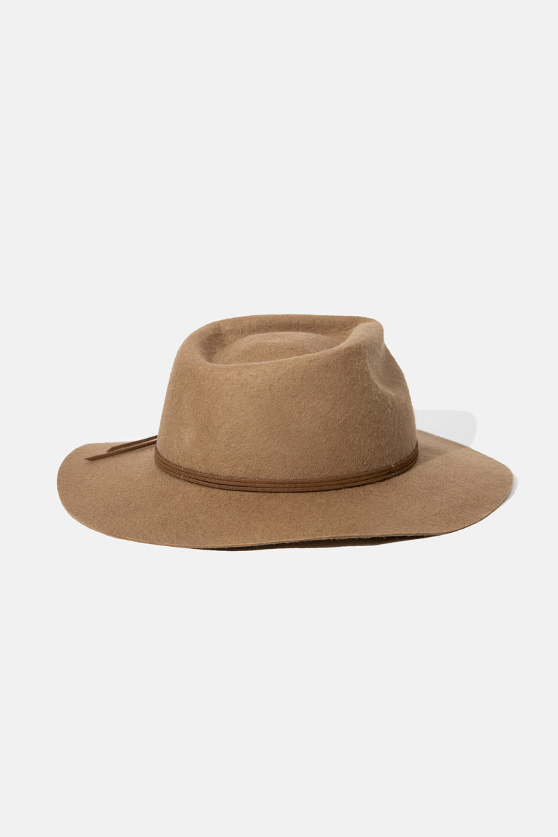 Wool Fedora Hat Tan