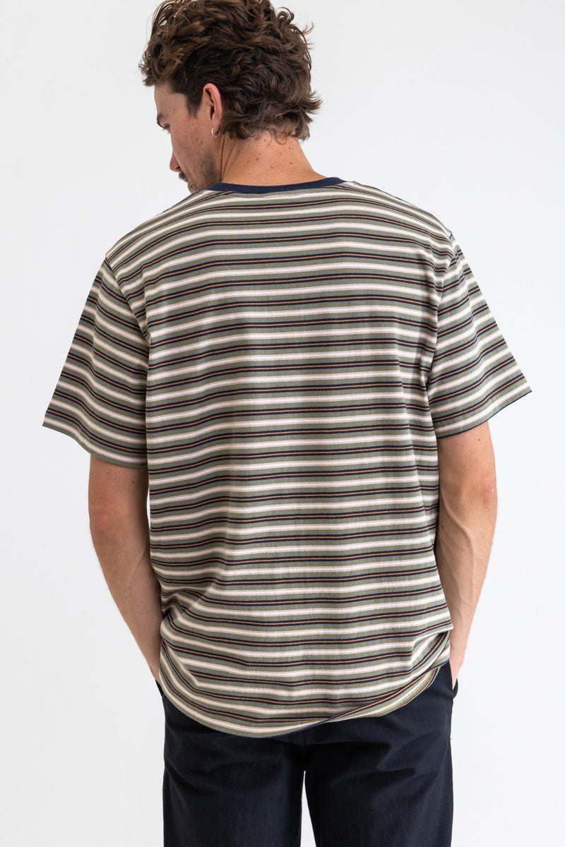 Stripe Vintage SS T-Shirt Olive