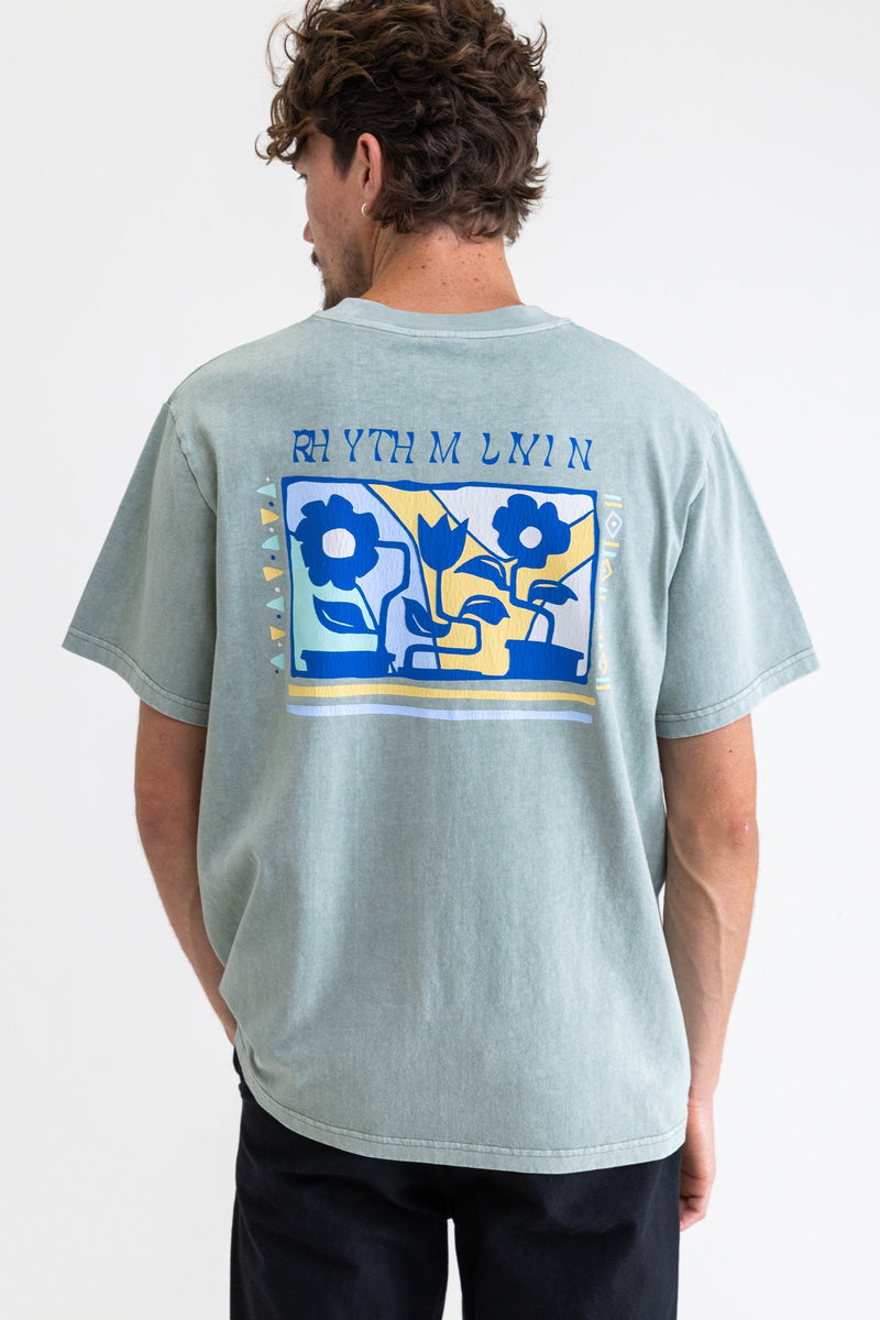 Flower Vintage SS T-Shirt Seafoam
