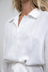 Tia Shirt Dress White