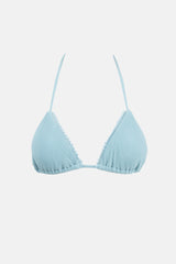 Isla Rib Crochet Slide Tri Top Dusty Blue