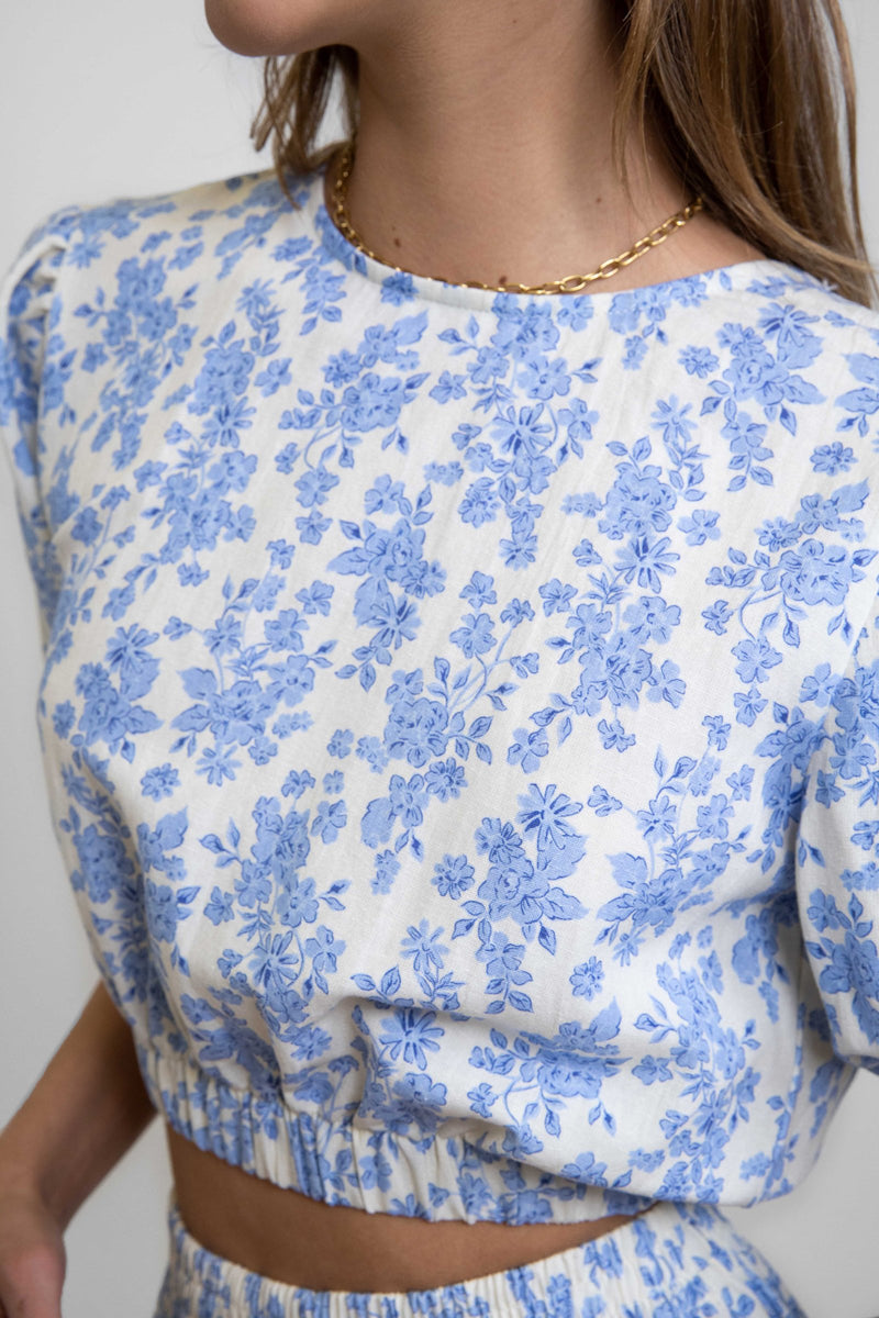 Fauna Floral Top Ivory