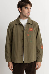 Flower Cpo Overshirt Olive