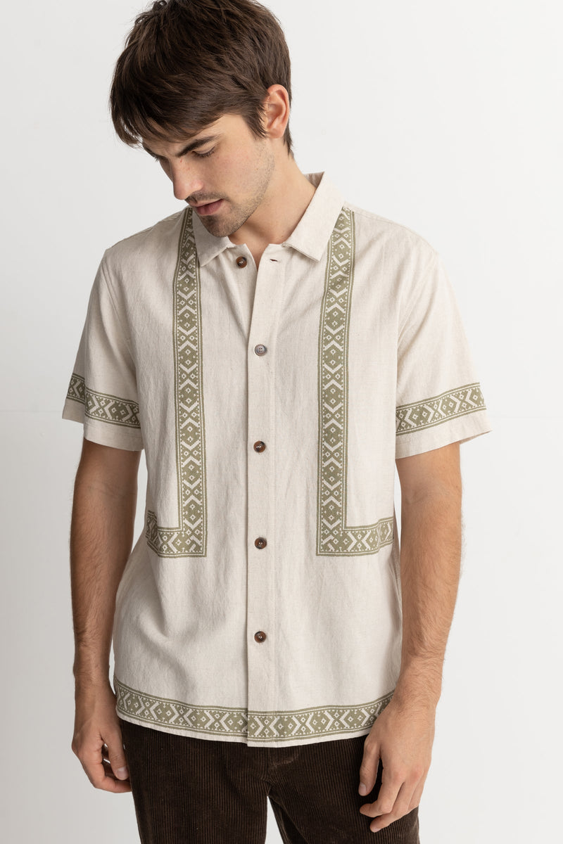Border Ss Shirt Natural