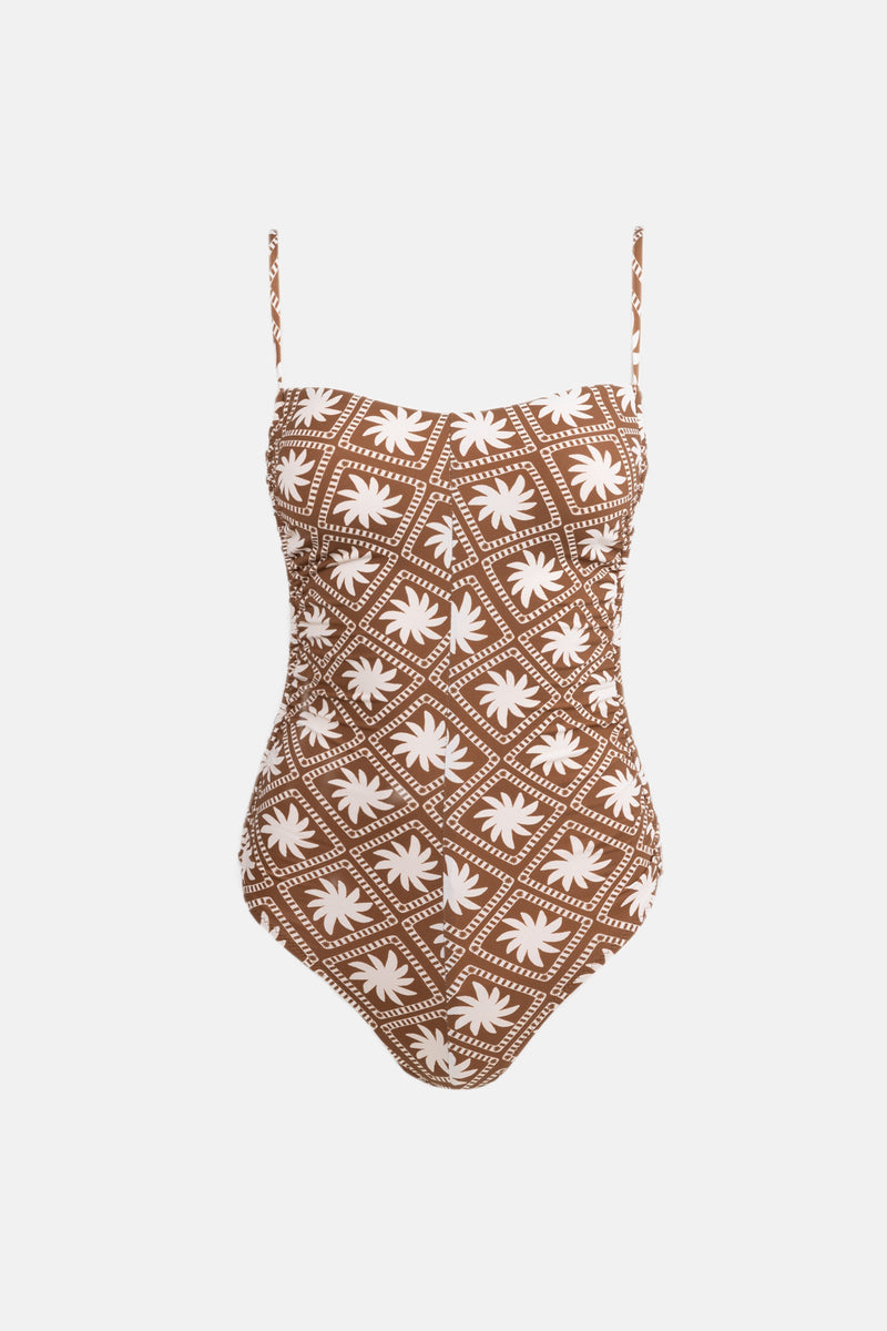 Utopia Scrunched Side One Piece Brown