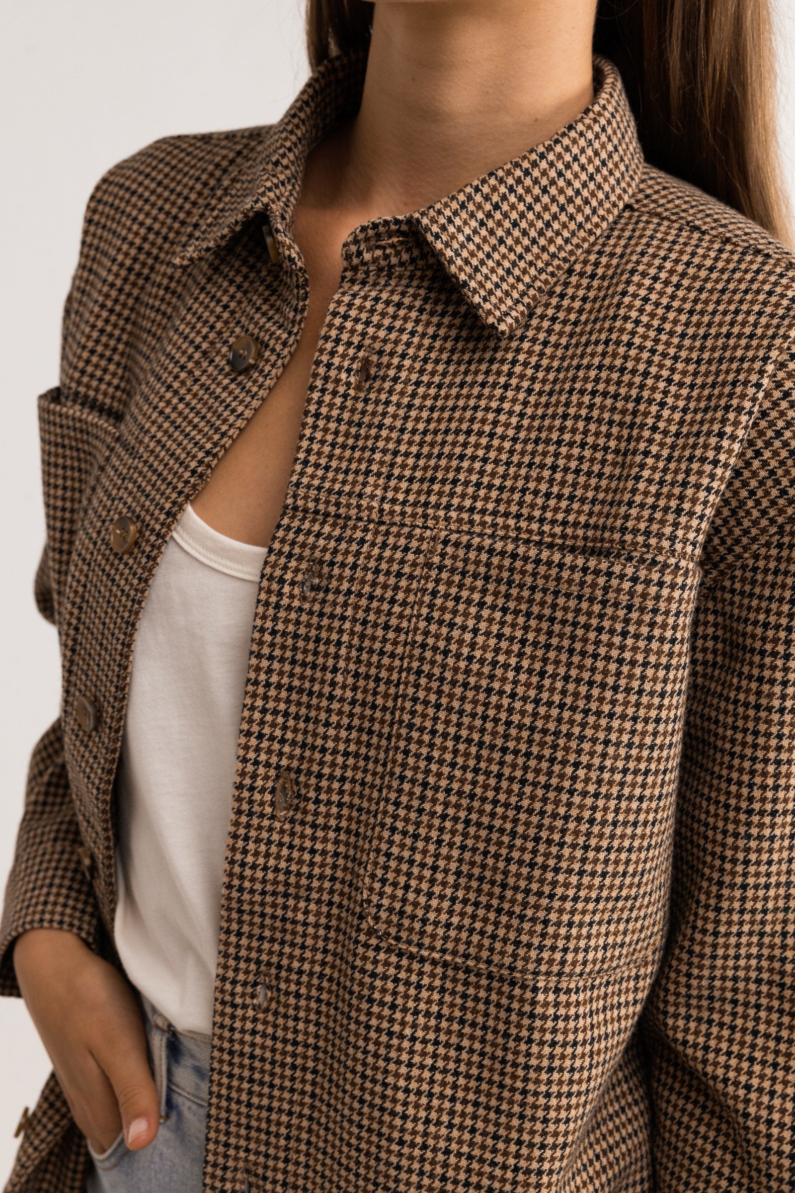 LiSS Check switching shirt blouson brown(liss | STORES) LiSS Check switching shirt blouson brown(liss | STORES)