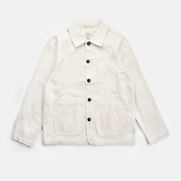 White shop chore jacket