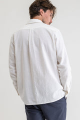 Classic Linen Ls Shirt Vintage White