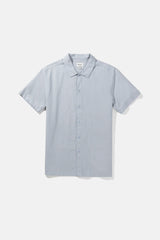 Classic Linen Ss Shirt Ocean Blue