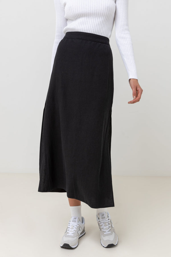 Classic Midi Skirt Black