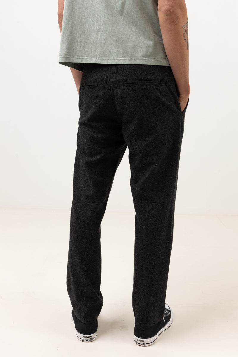 Straight-leg jersey-twill trousers, black | MAX&Co.