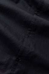Linen Cuban Ss Shirt Black