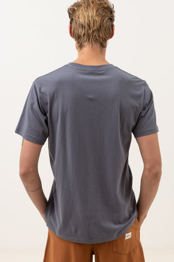 Strand Embroidered T-Shirt Storm Blue