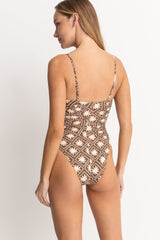 Utopia Scrunched Side One Piece Brown