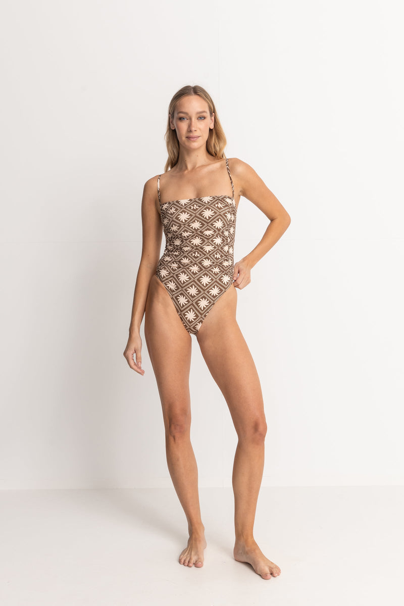 Utopia Scrunched Side One Piece Brown