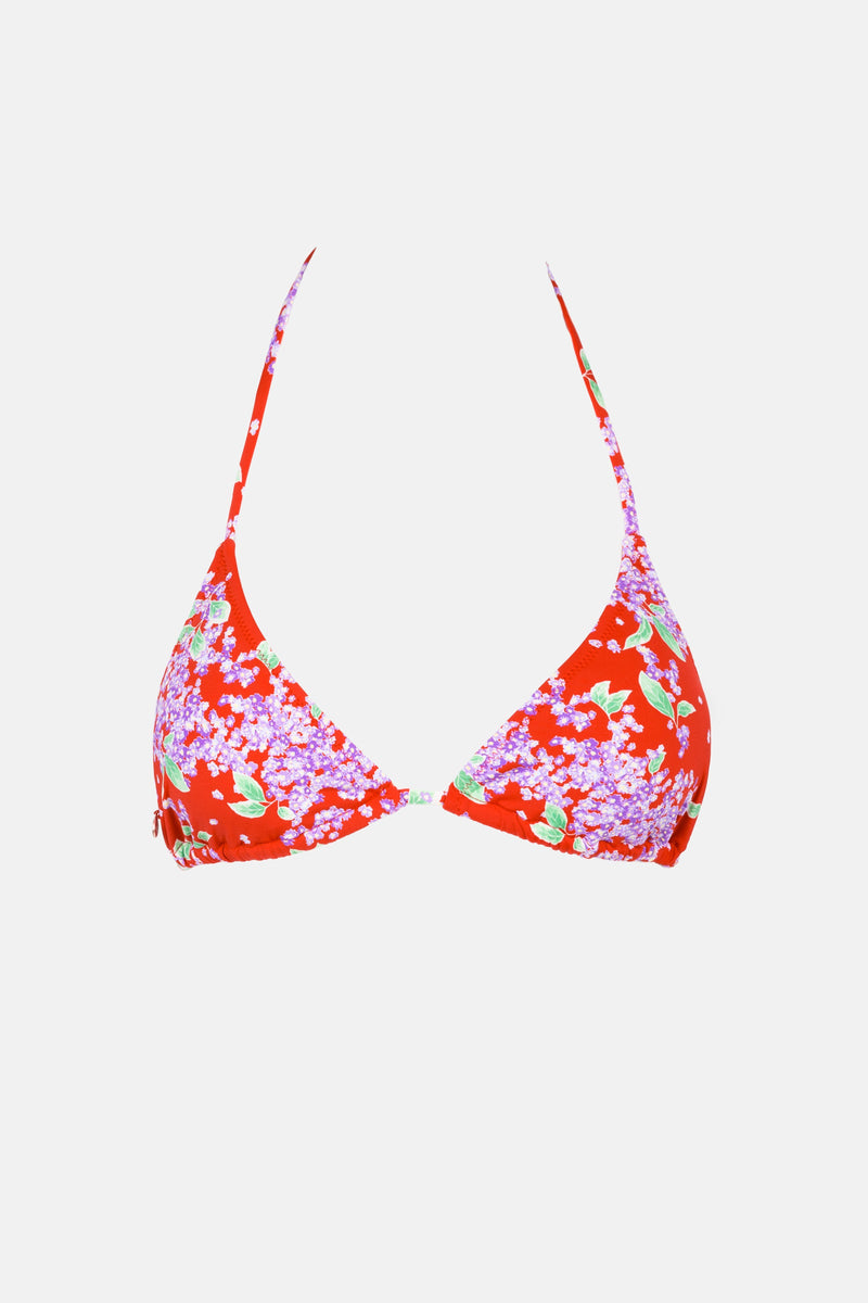 Isle Floral Slide Tri Top Red