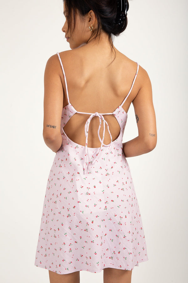 Mini Isle Bias Cut Dress Pink